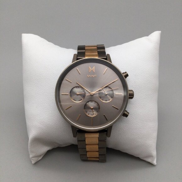 MVMT Orion NovaChronograph Women Watch 38mm Gray Rose Gold New Battery 7.5\